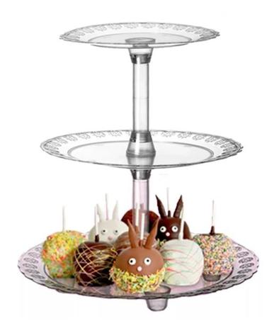 Suporte Baleiro Para Doce Bala Três Andares Três Triângulos Menor preço em Suporte Baleiro Para Doce Bala Três Andares Três Triângulos