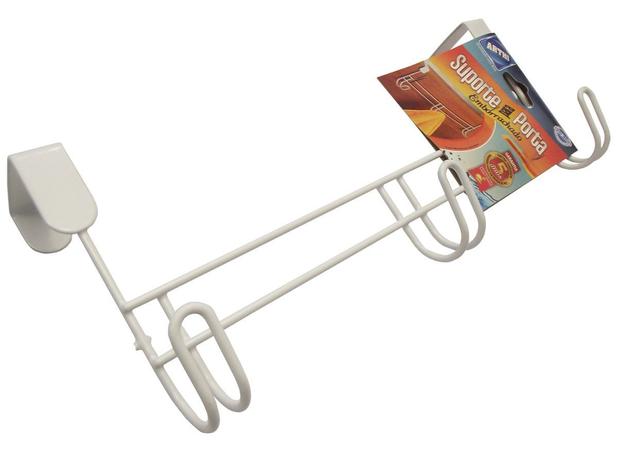 Suporte Cabide para Porta Emborrachado com 3 Ganchos - Arthi Menor preço em Suporte Cabide para Porta Emborrachado com 3 Ganchos - Arthi
