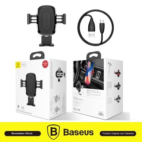 Suporte Carregador Veicular Sem Fio Wireless QI Indução 10W Fast Charger - Baseus Menor preço em Suporte Carregador Veicular Sem Fio Wireless QI Indução 10W Fast Charger - Baseus