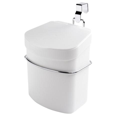 Suporte Com Lixeira Plástica 2,5 Litros Para Porta De Armário - Cromado - Future é boa?