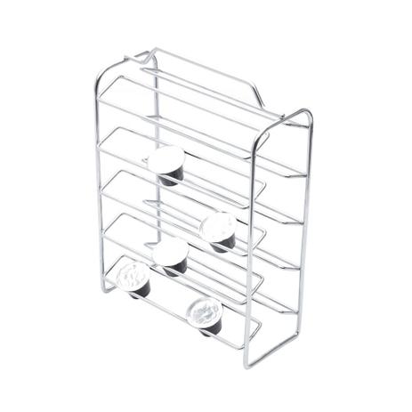 Suporte cromado para cápsulas Nespresso Lyor 50 cápsulas Menor preço em Suporte cromado para cápsulas Nespresso Lyor 50 cápsulas