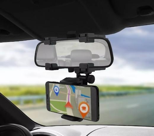 Suporte de celular automotivo para Retrovisor MTG - Tomate Menor preço em Suporte de celular automotivo para Retrovisor MTG - Tomate