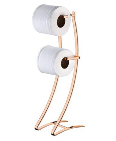 SUPORTE DE CHÃO PARA PAPEL HIGIÊNICO ROSÉ GOLD (dourado) - FUTURE Menor preço em SUPORTE DE CHÃO PARA PAPEL HIGIÊNICO ROSÉ GOLD (dourado) - FUTURE