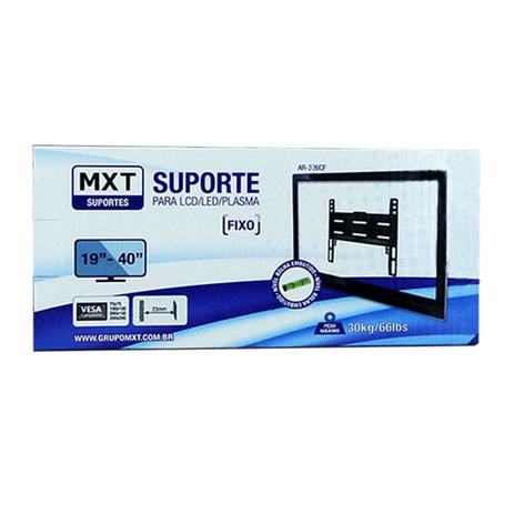 Suporte de Televisão Fixo 19” 40” com Nível Bolha Embutido Ar-326cf Mxt 28.37.527 Menor preço em Suporte de Televisão Fixo 19” 40” com Nível Bolha Embutido Ar-326cf Mxt 28.37.527