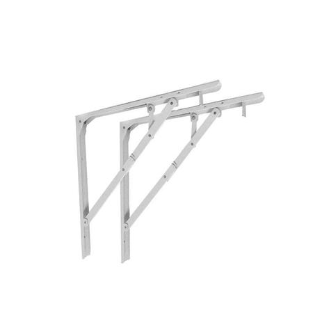 Suporte dobrável 300mm branco - Bals Menor preço em Suporte dobrável 300mm branco - Bals