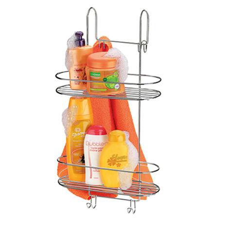 Suporte Duplo Aço Cromado Box de Banheiro 1502 Porta Shampoo Condicionador Sabonete Toalha Arthi Menor preço em Suporte Duplo Aço Cromado Box de Banheiro 1502 Porta Shampoo Condicionador Sabonete Toalha Arthi