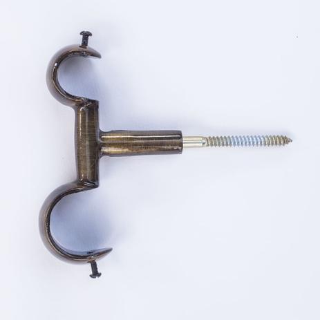 Suporte Duplo de Teto para Varão de 28x19mm - Ouro Velho - Wiler-K Menor preço em Suporte Duplo de Teto para Varão de 28x19mm - Ouro Velho - Wiler-K