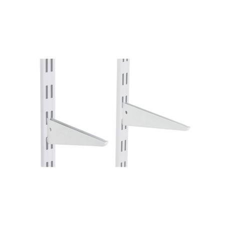 Suporte Duplo em Aço para Trilho 22cm Branco - Multivisão Menor preço em Suporte Duplo em Aço para Trilho 22cm Branco - Multivisão