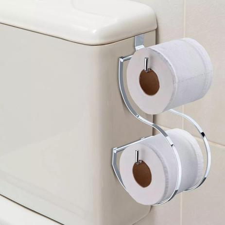 Suporte Duplo Porta Papel Higiênico Encaixe Caixa Acoplada Vaso Sanitário - Future Menor preço em Suporte Duplo Porta Papel Higiênico Encaixe Caixa Acoplada Vaso Sanitário - Future