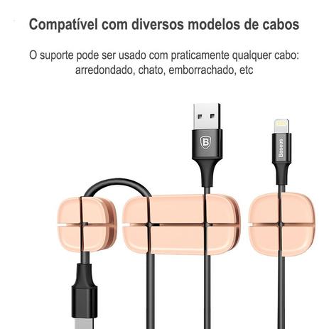 Suporte e Organizador de Cabos Universal Baseus Menor preço em Suporte e Organizador de Cabos Universal Baseus