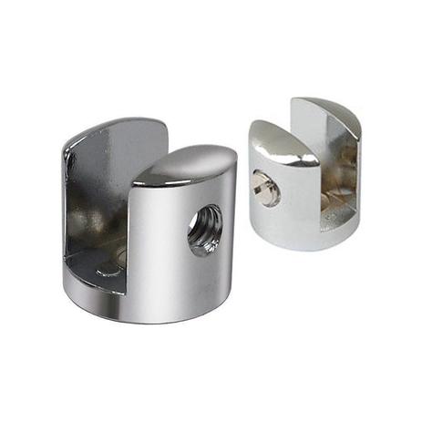 Suporte fenda para prateleira vidro 12mm - 100 unidades - Ags Menor preço em Suporte fenda para prateleira vidro 12mm - 100 unidades - Ags