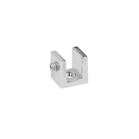 Suporte fenda quadrado 10mm cromado - Base Menor preço em Suporte fenda quadrado 10mm cromado - Base