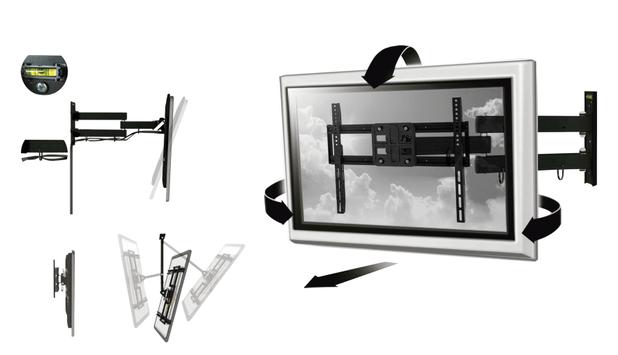 Suporte Inclinável Full Motion Universal para TV LCD/LED/Plasma/3D 32-50 Multilaser - AC261 Menor preço em Suporte Inclinável Full Motion Universal para TV LCD/LED/Plasma/3D 32-50 Multilaser - AC261