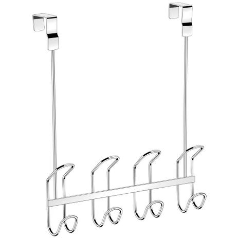 Suporte Multiuso Gancho Para Porta - Aço Cromado - Future Menor preço em Suporte Multiuso Gancho Para Porta - Aço Cromado - Future