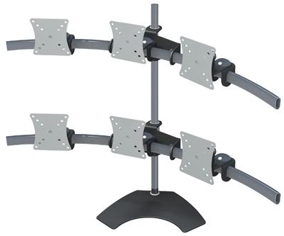 Suporte Multivisão Multi-Flex de Mesa para até 6 Monitores de 10 a 24 Polegadas - Multivisao Menor preço em Suporte Multivisão Multi-Flex de Mesa para até 6 Monitores de 10 a 24 Polegadas - Multivisao