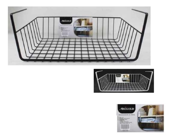 Suporte Organizador De Armário Prateleira Cesto De Encaixar 39x14 AM-2400-1-preto - Amigold Menor preço em Suporte Organizador De Armário Prateleira Cesto De Encaixar 39x14 AM-2400-1-preto - Amigold
