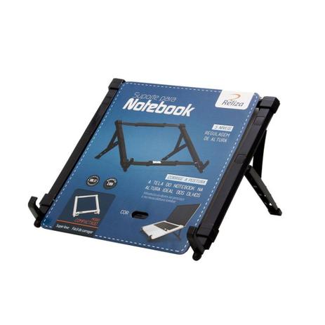 Suporte P/ Notebook Preto E Regulável - Reliza Menor preço em Suporte P/ Notebook Preto E Regulável - Reliza