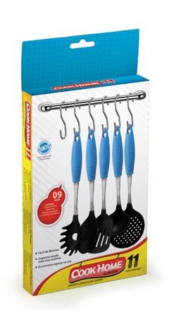 Suporte P/ Utensílios COOK HOME 11 Aço Cromado C/ Escorredor 8 Peças - Arthi Menor preço em Suporte P/ Utensílios COOK HOME 11 Aço Cromado C/ Escorredor 8 Peças - Arthi