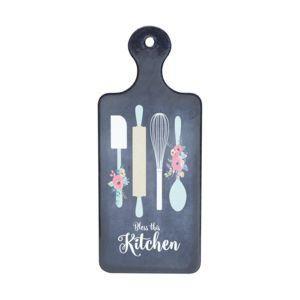 Suporte panela cortica/ceramica bless this kitchen fd preto 12x1x29cm - Urban Menor preço em Suporte panela cortica/ceramica bless this kitchen fd preto 12x1x29cm - Urban