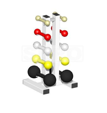 Suporte para 10 Halteres de chão Branco - Sepo. Menor preço em Suporte para 10 Halteres de chão Branco - Sepo.