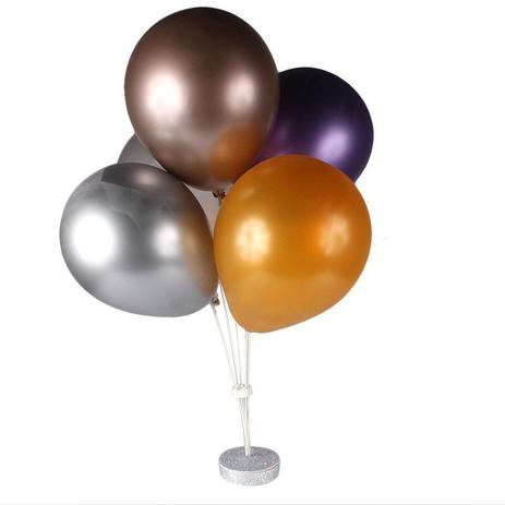 Suporte para Balões em Fibra Prata com Base Led - Aluá festas Menor preço em Suporte para Balões em Fibra Prata com Base Led - Aluá festas