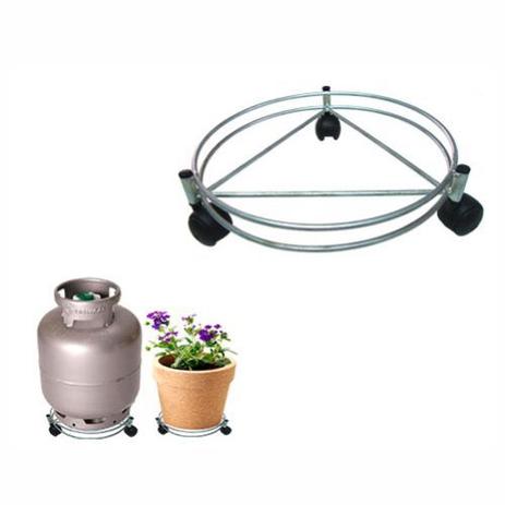 Suporte para botijão ou vaso c/3 Rodinhas Reforçado -500 NV - Novoletto Menor preço em Suporte para botijão ou vaso c/3 Rodinhas Reforçado -500 NV - Novoletto
