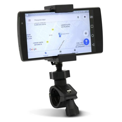 Suporte para Celular GPS Moto Bicicleta até 7 Polegadas para Guidão ou Retrovisor Com Carregador 12v - ST é boa?