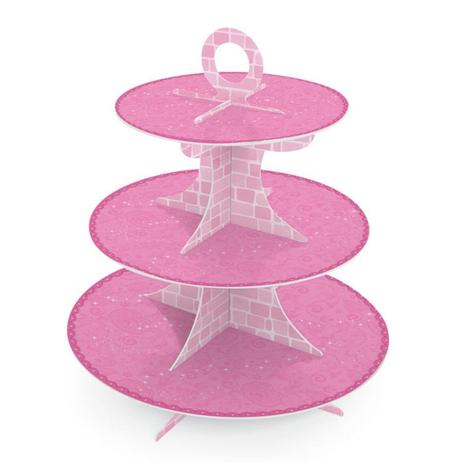 Suporte para Doces e Cupcake 3 Andares Princesa Cromus Menor preço em Suporte para Doces e Cupcake 3 Andares Princesa Cromus