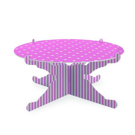 Suporte Para Doces Poa/Listras Rosa Bb Decoração Festas - Cromus Menor preço em Suporte Para Doces Poa/Listras Rosa Bb Decoração Festas - Cromus