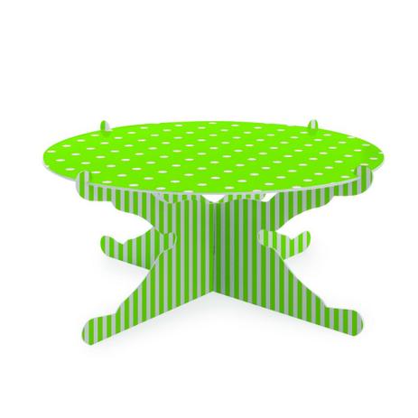 Suporte Para Doces Poa/Listras Verde Decoração Festas - Cromus Menor preço em Suporte Para Doces Poa/Listras Verde Decoração Festas - Cromus
