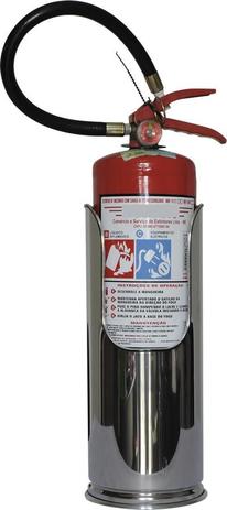 Suporte para extintor de parede tipo baton inox grande - Fire Menor preço em Suporte para extintor de parede tipo baton inox grande - Fire