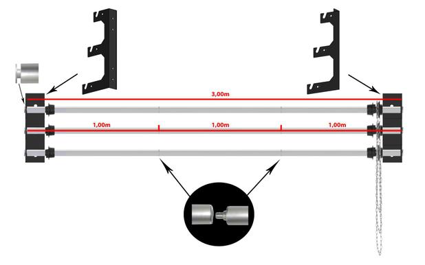 Suporte para fundo de parede triplo d - Incoflash Menor preço em Suporte para fundo de parede triplo d - Incoflash