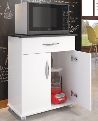 Suporte Para Microondas Armário Galão Água Serviço Branco Preto - Clickforte Menor preço em Suporte Para Microondas Armário Galão Água Serviço Branco Preto - Clickforte