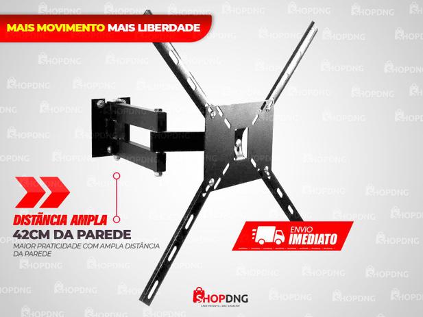 Suporte Para TV Monitor Articulado 4 Movimentos Parede 10 a 70” (QS700-PLUS) - Qualitty Menor preço em Suporte Para TV Monitor Articulado 4 Movimentos Parede 10 a 70” (QS700-PLUS) - Qualitty