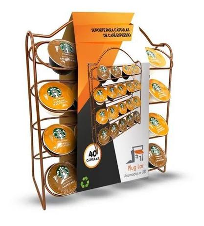 Suporte Porta 40 Cápsulas Cafe Dolce Gusto Café Expresso Cobre - Pluglar Menor preço em Suporte Porta 40 Cápsulas Cafe Dolce Gusto Café Expresso Cobre - Pluglar