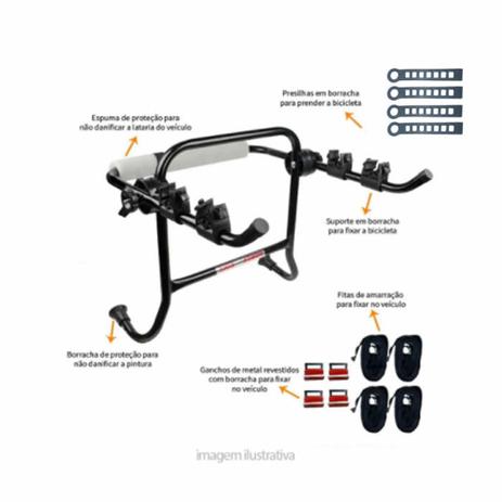Suporte Porta Bike Transbike Carro Sedan E Hatch 2 Bicicleta - True Menor preço em Suporte Porta Bike Transbike Carro Sedan E Hatch 2 Bicicleta - True