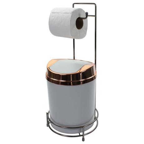 Suporte Porta Papel Higiênico Ônix Lixeira Basculante Rosé Gold - Wp connect é ruim? Suporte Porta Papel Higiênico Ônix Lixeira Basculante Rosé Gold - Wp connect é boa?
