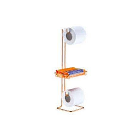 Suporte porta papel higienico rose gold com porta revistas objetos toalhas duplo de chao cobre luxo - Future é boa?