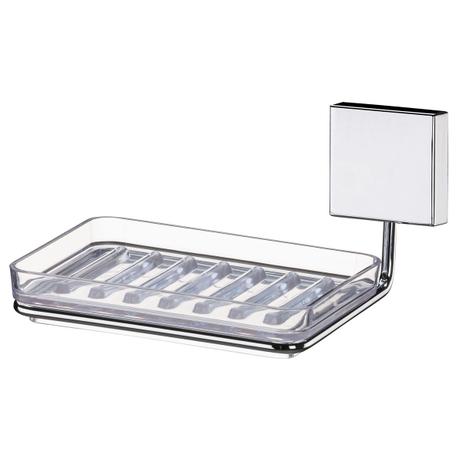 Suporte Porta Sabonete Saboneteira Aço Inox E Plástico Banho - Future Menor preço em Suporte Porta Sabonete Saboneteira Aço Inox E Plástico Banho - Future