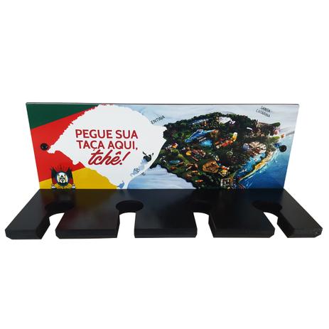 Suporte Porta Taças Cerveja De Parede Placa Decorativo Mdf RS - Zanline Menor preço em Suporte Porta Taças Cerveja De Parede Placa Decorativo Mdf RS - Zanline