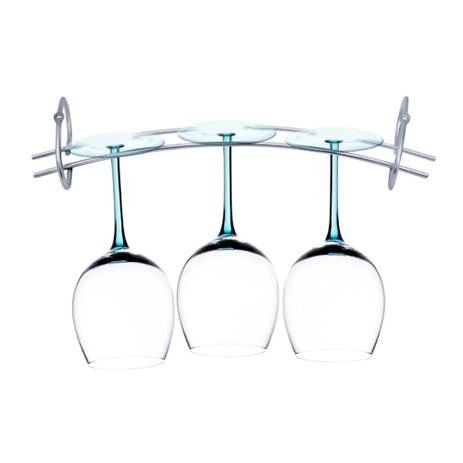 Suporte Porta Taças Curvo Aço Aramado Cromado - Iguanna Menor preço em Suporte Porta Taças Curvo Aço Aramado Cromado - Iguanna