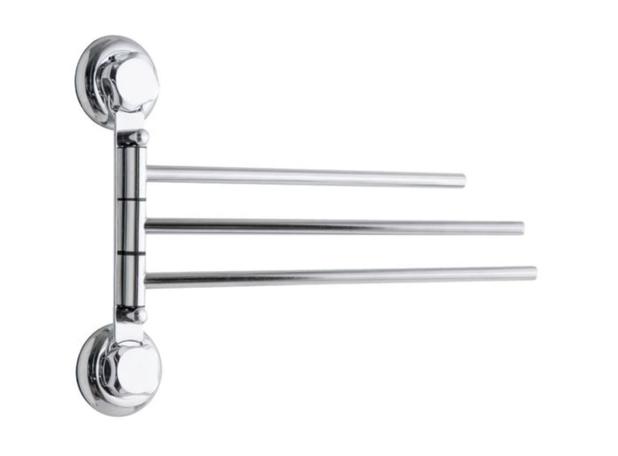 Suporte Porta Toalhas Triplo Aço Cromado Fixação por Ventosa Bestlock Menor preço em Suporte Porta Toalhas Triplo Aço Cromado Fixação por Ventosa Bestlock