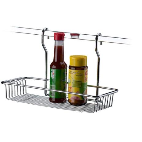 Suporte Retangular Multiuso Para Barra De Cozinha - Aço Cromado - Future Menor preço em Suporte Retangular Multiuso Para Barra De Cozinha - Aço Cromado - Future