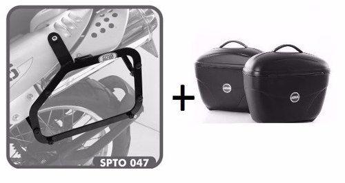 Suporte Scam + Par de Baú Lateral Givi E21 Bmw G 650 Gs - Givi / scam Menor preço em Suporte Scam + Par de Baú Lateral Givi E21 Bmw G 650 Gs - Givi / scam