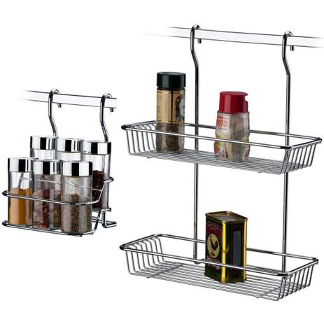 Suporte Temperos e Condimentos Home 2 peças Para Barra - Future Menor preço em Suporte Temperos e Condimentos Home 2 peças Para Barra - Future