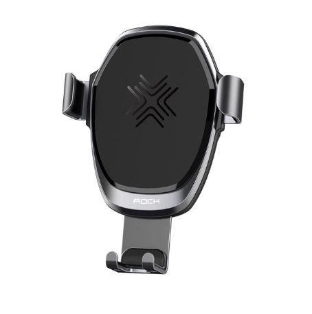 Suporte Veicular Carregador Qi Rock Gravity 10w - Cinza Menor preço em Suporte Veicular Carregador Qi Rock Gravity 10w - Cinza