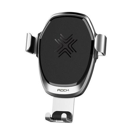 Suporte Veicular Carregador Qi Rock Gravity 10w - Prata Menor preço em Suporte Veicular Carregador Qi Rock Gravity 10w - Prata