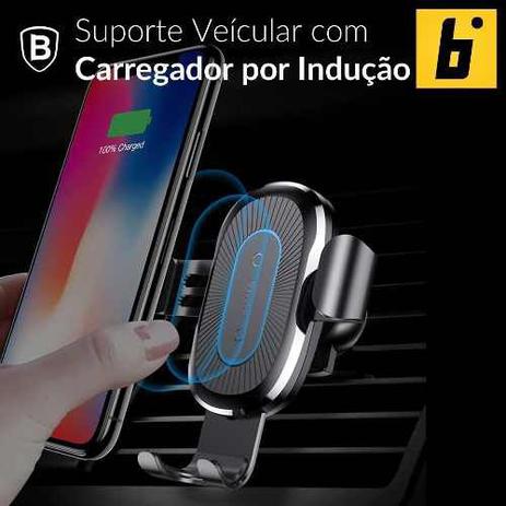 Suporte Veicular com Carregador por Indução Gravity - Baseus Menor preço em Suporte Veicular com Carregador por Indução Gravity - Baseus