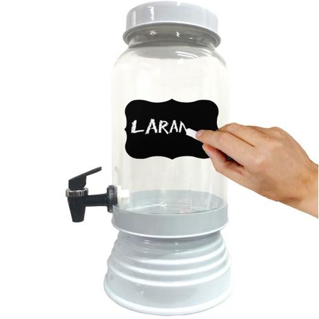 Suqueira De Vidro C/ Dispenser 3250ml Branca + Lousa e Giz - Alumiart Menor preço em Suqueira De Vidro C/ Dispenser 3250ml Branca + Lousa e Giz - Alumiart