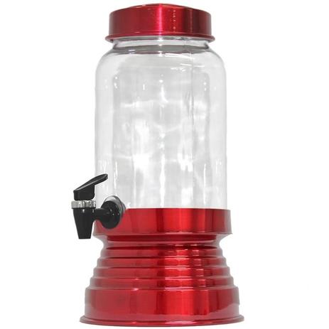 Suqueira dispenser de suco e agua 3 litros onix com torneira vermelha vintage retro - Gimp Menor preço em Suqueira dispenser de suco e agua 3 litros onix com torneira vermelha vintage retro - Gimp